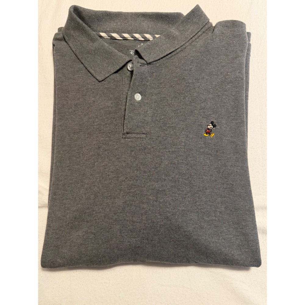 Disney Parks Mickey Mouse Mens XXXL Polo Shirt Gray Embroidered short sleeve